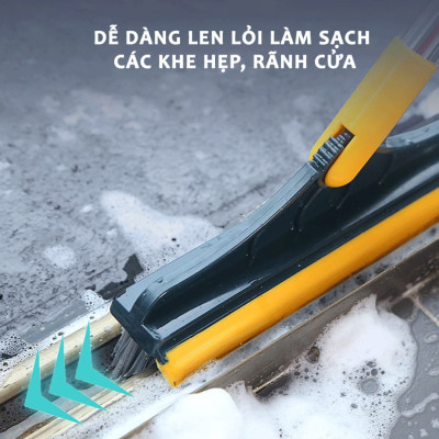 Cây chổi cọ sàn nhà vệ sinh dododios-S1 thông minh, bàn chải chà sàn nhà tắm và gạt nước đa năng cao cấp cán nhôm - Hàng chính hãng dododios