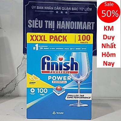 Viên rửa chén bát Finish All In One loại 90 viên, 120 viên 