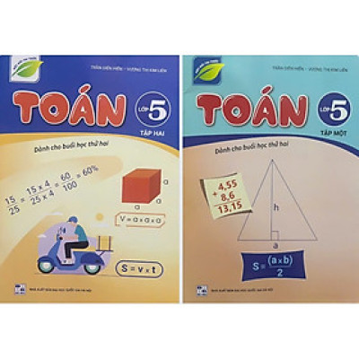￼Sách - ( Combo 2 tập ) Toán 5  (Dành cho buổi học thứ hai) - Kết nối tri thức với cuộc sống