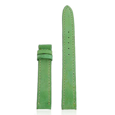 HC8460 - Dây đồng hồ Huy Hoàng da đà điểu da bụng size 12,14 màu xanh lá