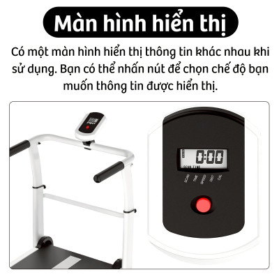 BG Máy chạy bộ cơ, máy chạy bộ không điện Treadmill SH305 thích hợp cho mọi lứa tuổi luyện tập (hàng nhập khẩu)