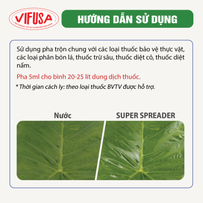 SUPER SPREADER - Chất phụ trợ nông nghiệp Siêu loang trãi chai 100ml