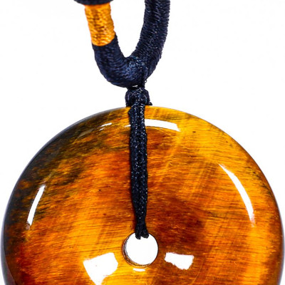 Mặt dây chuyền đồng điếu đá mắt hổ 3.5cm - Ngọc Quý Gemstones