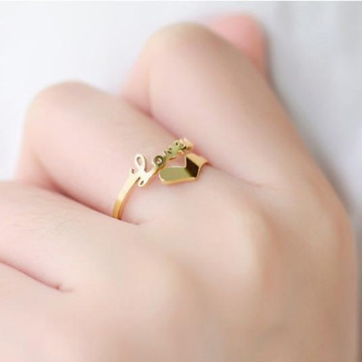 Nhẫn titan nữ thời trang cao cấp trái tim chữ love thép không gỉ titanium trangsucpt 3 màu sắc NNUT32