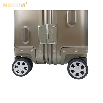 Vali tay kéo cao cấp chất liệu hợp kim nhôm nguyên khối MS1318 Macsim màu ti-gold cỡ 20inches