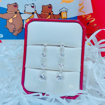 Bông tai bạc thời trang cao cấp chất liệu bằng bạc Ý SA0106 - Bạc trang sức PKG