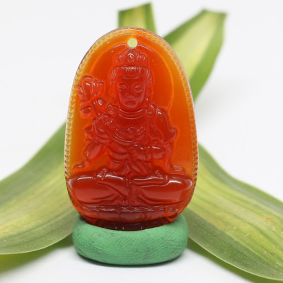Mặt Dây Chuyền Đại Thế Chí Bồ Tát Đá Mã Não Đỏ Ngọc Quý Gemstones DTCBTMND