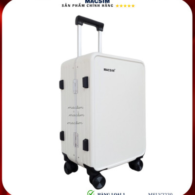 Vali cao cấp Macsim SMLV2230 cỡ 20 inch màu trắng - Hàng loại 1