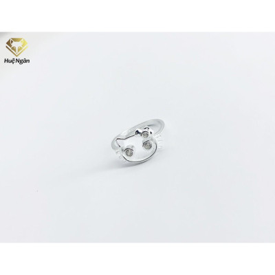 Nhẫn bạc Ý 925 Huệ Ngân - Mèo KITTY RYR140067 (li tay nhỏ)