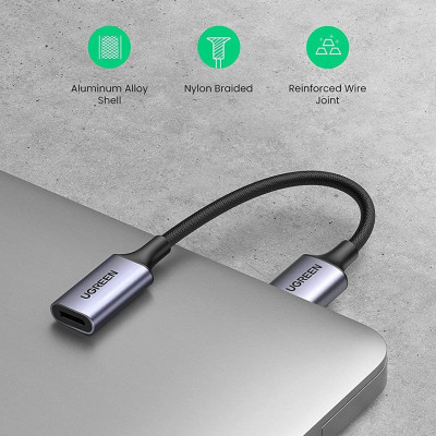 Ugreen UG20479US389TK 25CM Màu Xám Cáp chuyển đổi âm thanh USB 3.0 sang cổng tai nghe Lightning Hỗ trợ Mic điều khiển âm lượng Tương thích với Máy Tính, MacBook - HÀNG CHÍNH HÃNG