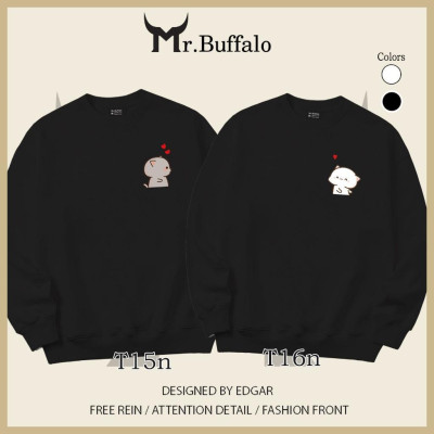 Áo Sweater cặp đôi Mèo mochii mini dễ thương Mr.Buffalo