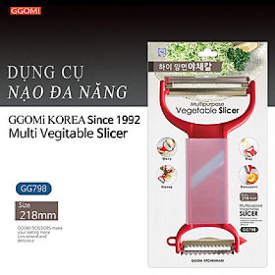 [HÀNG CHÍNH HÃNG] Bào, nạo đa năng GGOMi Hàn Quốc GG798 dài 22cm, rộng 12cm, tay cầm ABS, lưỡi bằng thép không gỉ