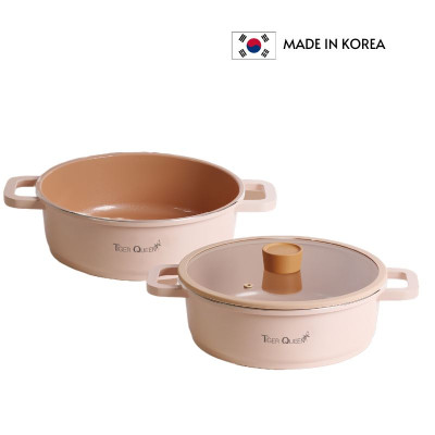 Nồi lẩu Ceramic từ tính Tiger Queen CWCP-24CL - Màu hồng hoa anh đâò [24cm - 3.2L] - Chính hãng