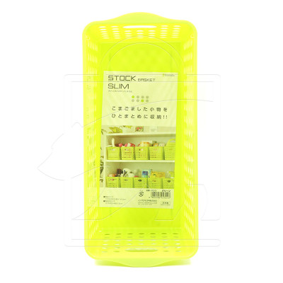 Rổ nhựa Inomata để vật dụng gia đình tiện lợi, có quai cầm (Size bé) - Hàng nội địa Nhật