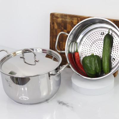 Bộ Nồi Xửng Hấp Fivestar Inox 3 Đáy ST24-3D - Hàng Chính Hãng