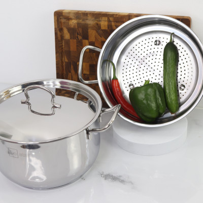Bộ Nồi Xửng Hấp Fivestar Inox 3 Đáy ST24-3D - Hàng Chính Hãng