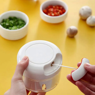 DẬP TỎI DÂY RÚT , Máy xay tỏi ớt cầm tay Mini Tiện dụng