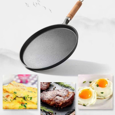 Chảo Gang Làm Bánh Chống Dính, Chảo Gang Bánh Xèo, Chảo Rán Chống Dính Size 20cm - 26cm