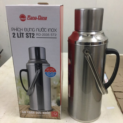 Phích đựng nước nóng Rạng Đông model: RD-2035 ST1 (ST2)- Chính hãng, inox, giữ nhiệt, dung tích 2 lít