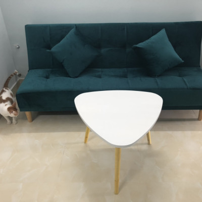 Bộ sofa bed, sofa giường vải nhung xanh nhung cổ vịt XNCV 1m7x90, bộ sofa phòng khách