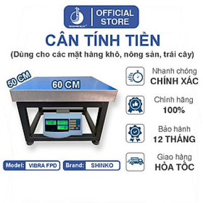 Cân Điện Tử Tính Tiền Vibra FPD - Mặt Bàn Cân 500X600MM