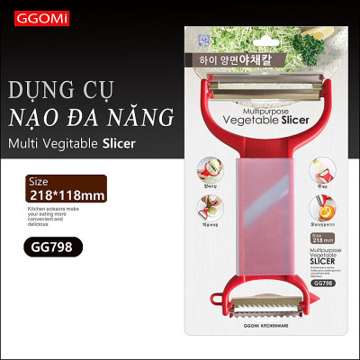 [HÀNG CHÍNH HÃNG] Bào, nạo đa năng GGOMi Hàn Quốc GG798 dài 22cm, rộng 12cm, tay cầm ABS, lưỡi bằng thép không gỉ