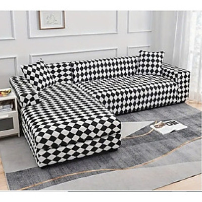 Sofa Góc L Stretchable Checkerboard Juno Sofa Kích Thước 2m5 x 1m5
