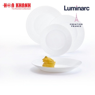 Đĩa Sâu Thủy Tinh Luminarc Harena 23cm cường lực, kháng vỡ - Bộ 3 đĩa - N5413