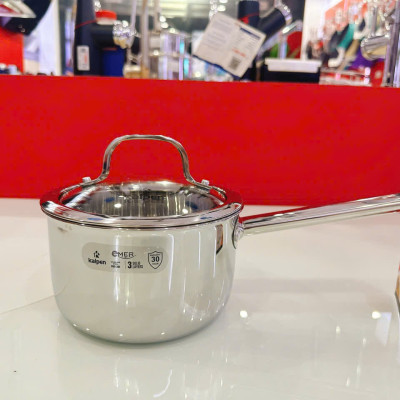 Quánh inox 3 lớp liền khối Kalpen Emer EM16 size 16cm - Hàng Đức, bảo hành 30 năm