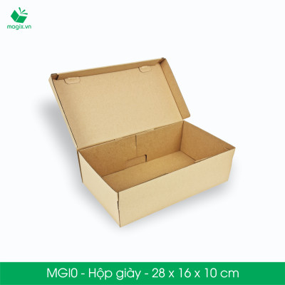 MGI0 - 28x16x10cm - 25 Hộp giày - Thùng hộp carton trơn đóng hàng