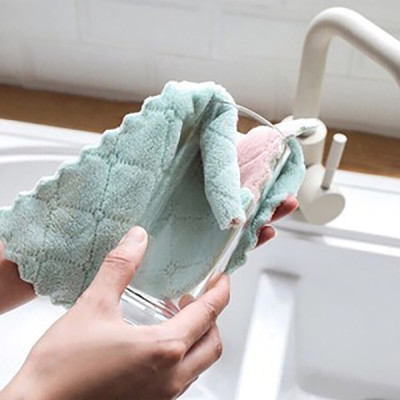 Combo 10 Khăn Lau 2 Mặt Siêu Thấm, Khăn Lau Không Phai Màu Nhanh Khô, Khăn Lau Bếp, Khăn Lau Kính, Lau Bát Đa Năng