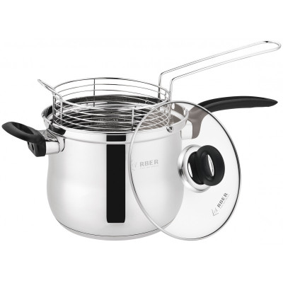 Quánh inox chiên ngâp dầu, kèm giỏ inox Arber AN-02VH Hàng 
