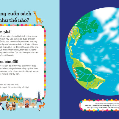 Atlas Thế Giới – Tập Bản Đồ Tương Tác: Ngắm Lục Địa – Chạm Núi Sông – Nhớ Địa Danh