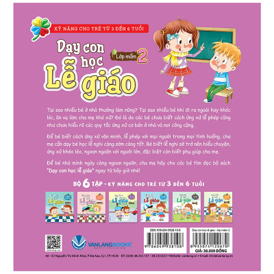 Dạy Con Học Lễ Giáo - Lớp Mầm 2 - Tứ Diệp Thảo - Vanlangbooks
