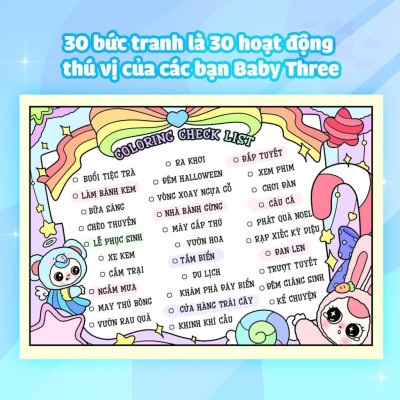 Sách - Tô Màu Baby Three & Thế Giới Diệu Kỳ - Megabook