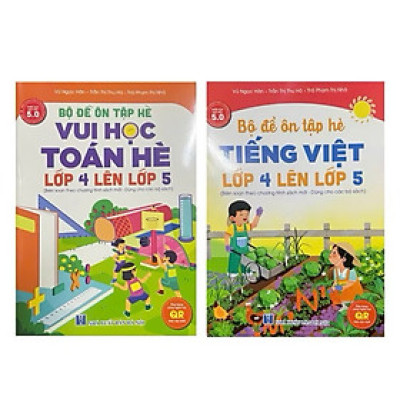 ￼Sách - ( combo 2 cuốn ) Bộ đề ôn tập hè vui học toán + tiếng việt lớp 4 lên lớp 5