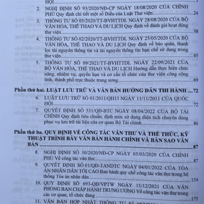Cẩm nang nghiệp vụ công tác thư viện và văn thu lưu trữ hướng dẫn quy tắc trình bày thể thức kỹ thuật soạn thảo văn bản hành chính và mẫu hợp đồng thường dùng