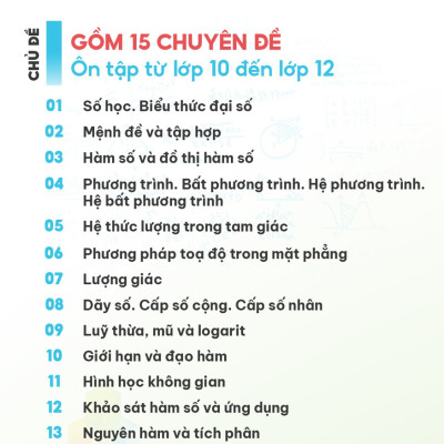Sách ôn thi đánh giá năng lực Hà Nội HSA 2025 - Tổng ôn phần toán học và xử lý số liệu Moonbook