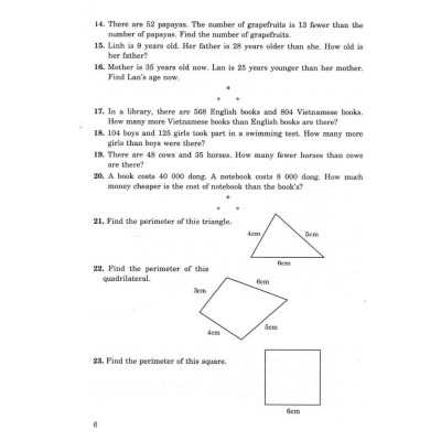 Sách - Toán Đố Lớp 4 - Word Problems Primary Maths 4 - Dùng Chung Cho Các Bộ SGK Hiện Hành - Hồng Ân