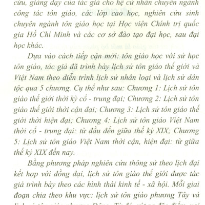 Lịch Sử Tôn Giáo Thế Giới Và Việt Nam (Tái bản) - PGS.TS. Nguyễn Phú Lợi