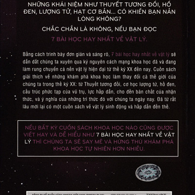 7 Bài Học Hay Nhất Về Vật Lý (Tái Bản) ( tặng kèm bookmark Sáng Tạo )