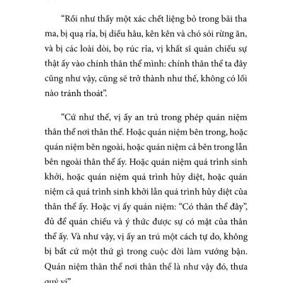 Con Đường Chuyển Hóa - Kinh Bốn Lĩnh Vực Quán Niệm (Tái Bản)