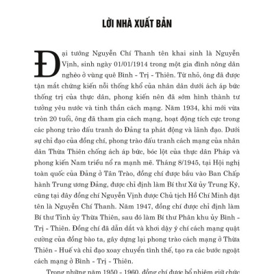 Đại tướng Nguyễn Chí Thanh nhà lãnh đạo xuất sắc của Đảng vị tướng tài ba của quân đội nhân dân Việt Nam ( bản in 2024)