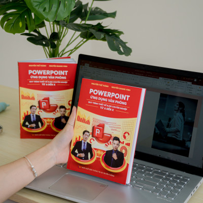 Sách PowerPoint Ứng Dụng Văn Phòng Quy Trình Thiết Kế Slide Chuyên Nghiệp Kèm Video Online Miễn Phí