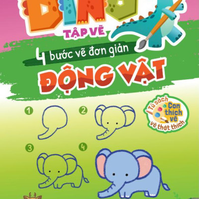 Dino Tập Vẽ - 4 Bước Vẽ Đơn Giản - Động Vật