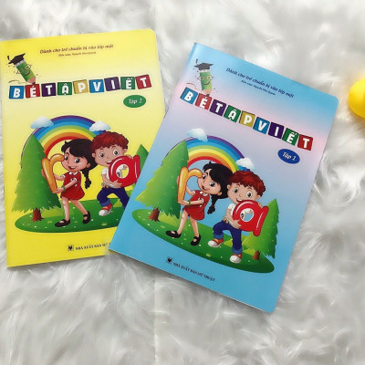Sách-Combo 3 cuốn sách: Bé học Toán, Bé tập Viết quyển 1,2 dành cho bé Tự tin vào lớp 1