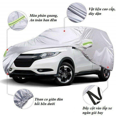 Bạt phủ xe ô tô 7 chỗ 3 lớp thông minh, chất liệu vải dù oxford cao cấp, áo trùm bảo vệ xe 7 chỗ