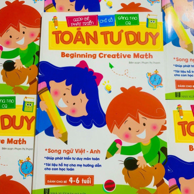 Sách- Toán Tư Duy 104 trang giúp phát triển Tư Duy môn Toán dành cho bé 4-6 tuổi (Song ngữ Việt Anh)