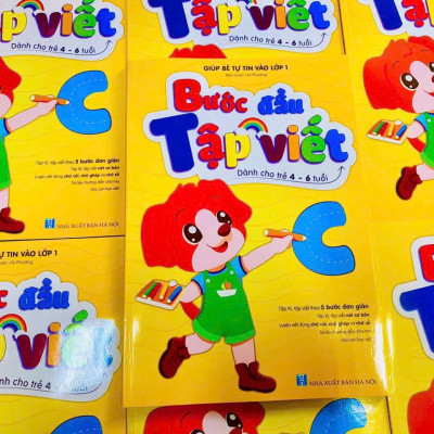 Sách- Bước Đầu Tập Viết dành cho bé 4-6 tuổi (Giúp bé tự tin vào lớp 1)