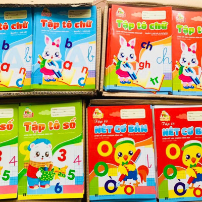 Sách-Combo 8 cuốn sách Tập Tô chữ Luyện viết theo chương trình mới loại dày 48 trang dành cho bé sẵn sàng vào lớp 1